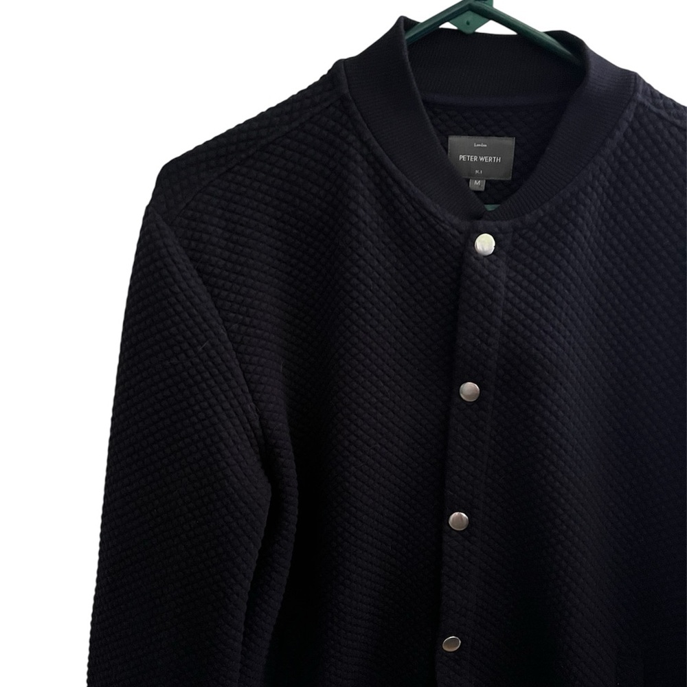 PETER WERTH N1 Henley quilted snap jacket navy size M